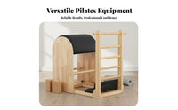 5 Pieces Full-Body Workout Pilates 5 Piece Equipment Set Adjustable Resistance Wooden Pilates Reformer Set Multi-Functional Reformer Frame Structure Frame Structure Combo Solid Wood Construction for Fitness Professionals, Adults, Home Gym Users