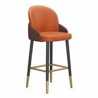 Upholstered Backrestrest Tavernstool Factory-Inspired Design Bar Stool Sturdy Wood Frame Nordic Design for Adults, Cafe