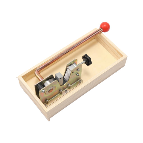 Box-Style Nut Nutcracker Wood Tray Base Walnut Nutcracker Red Knob