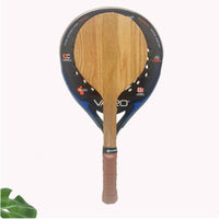 Beach Tennis Racket Lightweight Wooden Paddle Racket Polished Finish