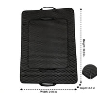 Honeycomb Cat Mat Litter Trapper Mat, Foldable Double Layer Cat Mat, EVA Material Cat Litter Mat for Easy Cleaning in Small Space Scenarios