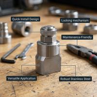 Stainless Steel Gas Cooling Atomization Nozzle, Industrial Facility Dust Remove  #variant:Rear Connection Nozzle