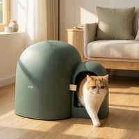 Litter Box with Entry Tunnel Easy to Clean Pet Supply Minimalist for Apartment
