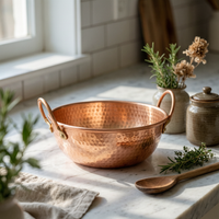 Hammered Copper Soup Pot Hand-Thickened Rice Pasta Soup Pot Gas Compatible
