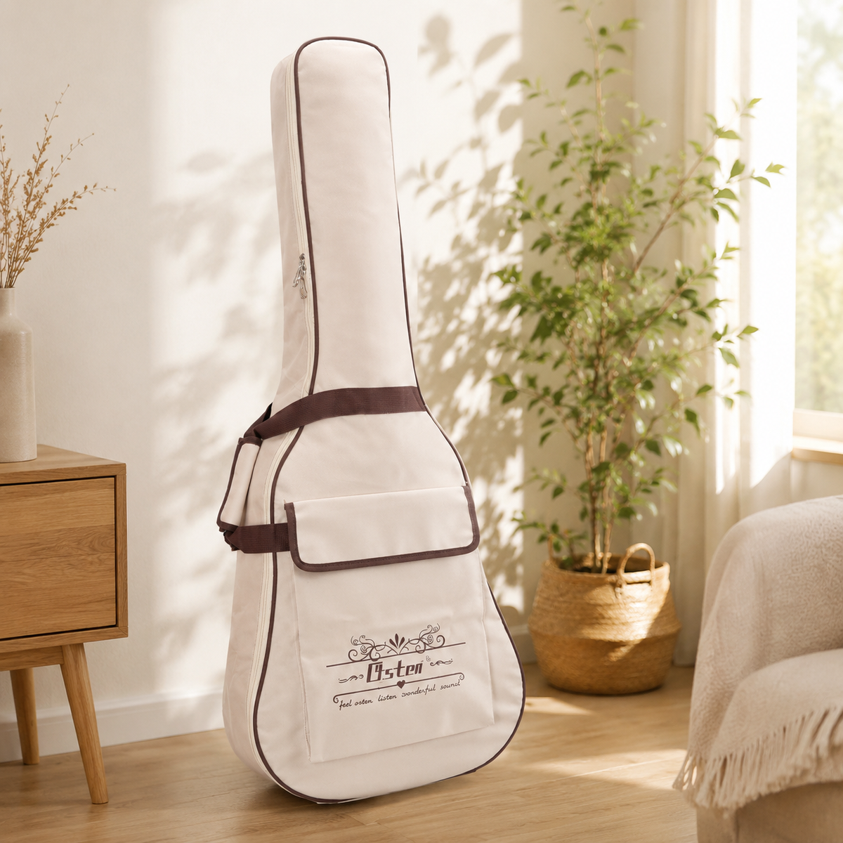 36-inch Acoustic Classical Guitar Bag Thickened Protective Case Backpack Waterproof Handbag with Large Storage Pocket