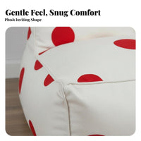 Spotted Pattern Lounge Chair Nordic Design Giant Soft Lounger Snug Machine Creclineable Cover for Bedroom, Perusing Nook