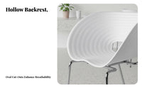 Ribbed Shell Chair Modern Design Indoor Furniture Easy Assembly for Dining Room