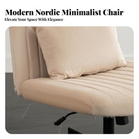 Armless Cross-Legged Chair Height Adjustable Office Furniture 360° rotate Rolling Casters for Students, Remote Workers