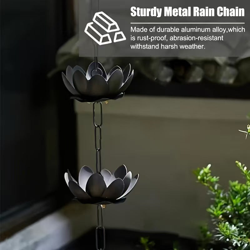 Purple Copper Acorn Rain Chain for Outdoor Gutter Downspout