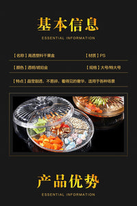 Clear Acrylic Snack Storage Box with Lid and Dividers