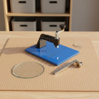 Round Hole Tool Glass Disc for Workshop, Crafters, Jewelry Makers