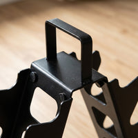 Black Steel Dumbbell Rack 4 Tier for Home Gym Storage Hex Dumbbells Matte Finish