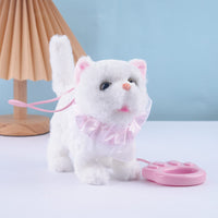 Electric Plush Cat Toy with Walking, Sound, and Mimicry