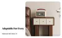 2-Drawer Bedside Table Minimalist Design 2-Drawer Nightstand Space-Saving