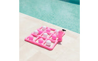 Interactive Inflatable Flamingo Toss Game Screen-Unplugged Pool Buoyant Mat with Toss Game Lightweight Toss and Toe Toe Pool Buoyant Mat Outdoor for Children, Adults