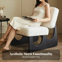 Grinning Face Armchair Nordic Design Oversized Comfy Single-Sofa Wabi-Sabi Aesthetic Soft Padded Seat for Living Room