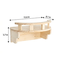 Wall Mounted Cat Shelf and Moon Perch, Solid Wood Cat Furniture for Indoor Pets, 2-Piece Simple Design Saving DIY Shelves for Medium Size Cats