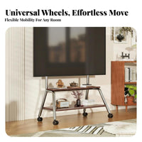 Floor TV Stand with Wheels Universal Adjustable Base TV Stand on Wheels Lockable Casters for Living Room, Bedroom, Office