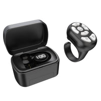 Multi-Function Finger Controller with Charging Case Wearable Finger Controller with Charging Case Rechargeable Page Turner Compact for Content Creators, Presenters, Recording Recording, Selfies