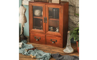 Desktop Cabinet Distressed Desk Organizer Compact for Vanity