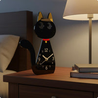 Acrylic Feline Timepiece Analog Home Decor Desktop Display