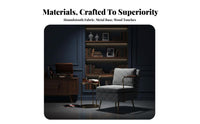 Houndstooth Armchair Nordic design Plush Single Sofa Post-Modern Aesthetic Ergonomic Support for Homeowners, Interior Decorators