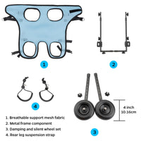 Foldable Pet Dog Wheelchair for Rehabilitation and Mobility Assistance