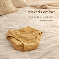 Underwear Women Panties with Breathable Material for All Season Comfort, Ladies Knickers with Mid Rise Waist, Solid Color Gym
