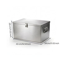 Stainless Steel Storage Box Compact Hardware Box with Latch for Garage