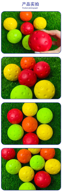 泡沫软球发泡Pickleball练习球74mm匹克球训练室内静音软球
