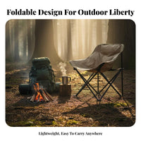 3level Adjustable Highspine Padded Moon Chair Foldable Design Packable Outdoor Chair Lightweight Portable Seating Breathable material for outdoor enthusiasts, Adults, fishermans, Camping, Fishing, al-fresco meal, spineyard