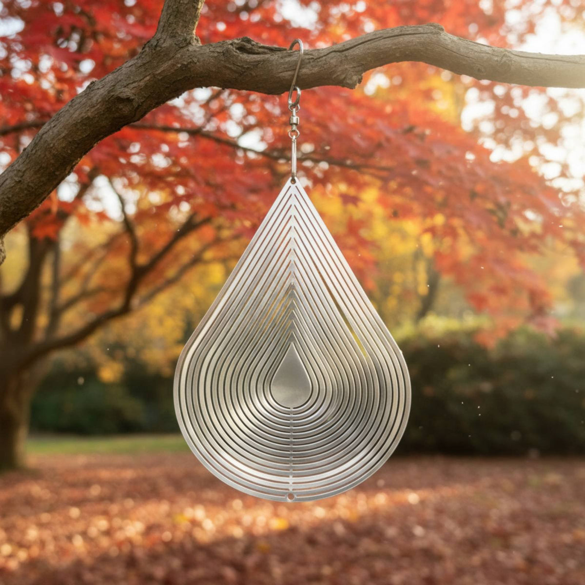 Rotating Wind Chime Handmade Raindrop Wind Chime Artisanal for Garden, Outdoor