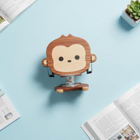 Wooden Monkey Book Stand Rotatable Cartoon Creature Reading Holder