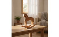 Wooden Rocking Horse Tabletop Rocking Horse Ornament Handcrafted for Decorators, Collectors, Shelf, Mantel, Entryway