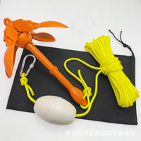 1.5kg Carbon Steel Folding Anchor Set, Orange, Umbrella Type