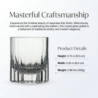 Kiriko-style Wine Glass, Starburst Glass [Tall]