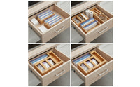 Eco-Friendly Bamboo Bag Organizer Natural Food Bag Dispenser Sturdy Long-Lasting for Kitchen, Drawer, Pantry