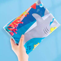 Inflatable Pet Cooling Mat Ocean-Themed Water-Filled Sensory Bed Thickened