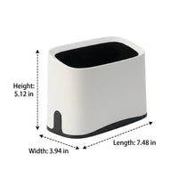 Small Waste Bin, 1.5L Rectangular Desk Bin, Open Top Waste Paper Basket for Students & Home Office, Synthetic Polymer