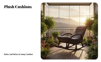Modern Rocking Chair Relaxing Upholstered Rocking Chair Sturdy Frame Ergonomic Support for Seniors, Homeowners
