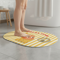 Cute Star Cartoon Diatomaceous Earth Bath Mat Absorbent Non-Slip Bathroom Toilet Room Door Floor Mat