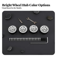 4 Pieces 1/12 Scale Truck Rims Easy Installation Away-Road Crawler Wheel Hubs Long-Lasting Construction for Rock Crawling