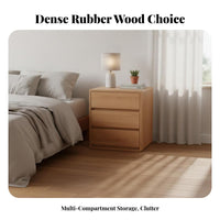 3-Drawer End Table Modern Design 3-Drawer Chest Large Capacity for Home, Hallway