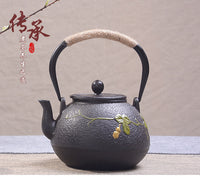 典工堂铁壶仿日本南部铸铁壶双铁叶蔓葫芦生铁壶 烧水壶 茶具茶壶