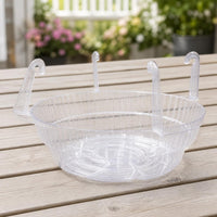 Clear Round Plastic Hanging Planter Tray, Drip Tray for Hanging Baskets, Garden Supplies