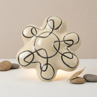 Cumulus-Shaped Ornament Glossy Resin Ornament Beige Home Decor for Coffee Table, Bookshelf, TV Cabinet
