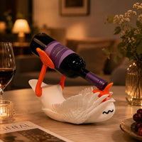 White Goose Bottle Holder Craft Ornament Decoration