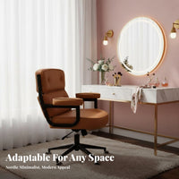 Soft Upholstery Upholstered rotating Armchair Modern design paddinged Armchair Rolling Casters Task Chair Ergonomic rearrest for Students, Women, Girls, Study Room, Bedroom