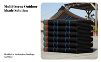 Heat Insulation Heavy Duty Sun Shade Net Tear Resistant Sun Shade Cloth Breathable Black Mesh Sunblock Tarp Reinforced Edges for Gardeners, Rooftop, Courtyard, Patio, Carport
