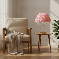 Rose Lamp Romantic Floral Table Lamp Gold-Tone Soft Glow for Girls, Bedroom, Nightstand
